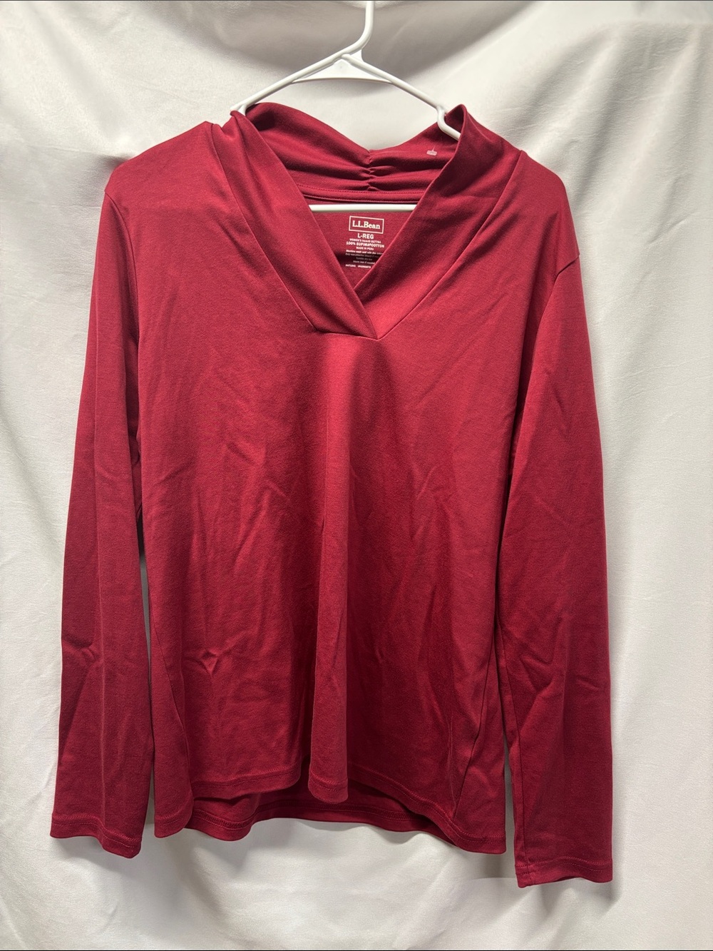 L.L. Bean Women's Red Long-Sleeve Top